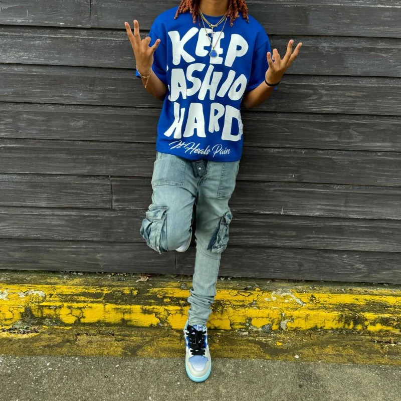 Harajuku letter printing oversized graphic mens T-shirt streetwear y2k top Gothic casual mens and womens short sleeved shirt 250310