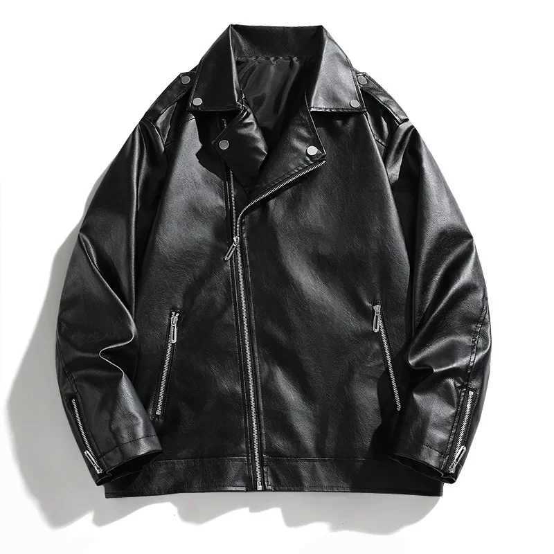 Couples Version Loose Fit Leather Jacket Unisex Biker Gear Hip Hop Streetwear For Men Women Direct From ManufacturerT250311