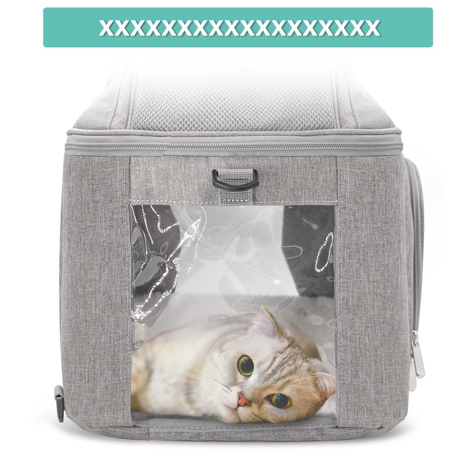 Pet Backpack Breathable Cat Carrier Bag Travel Airline Approved Transport Bag For Small Dogs and Cats 250205