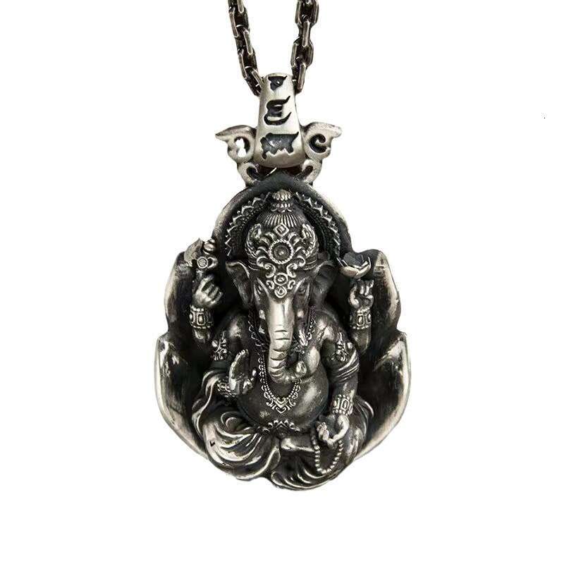 Simple and fashionable Azan Youjixiang necklace, unisex domineering artistic style, niche design pendant
