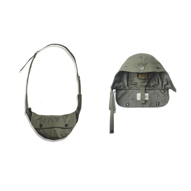 Maden Retro N1 Deck Mens Bags Canvas Messenger Crossbody Chest Waist Bag Green Hats Travel Shoulder Belt 250311