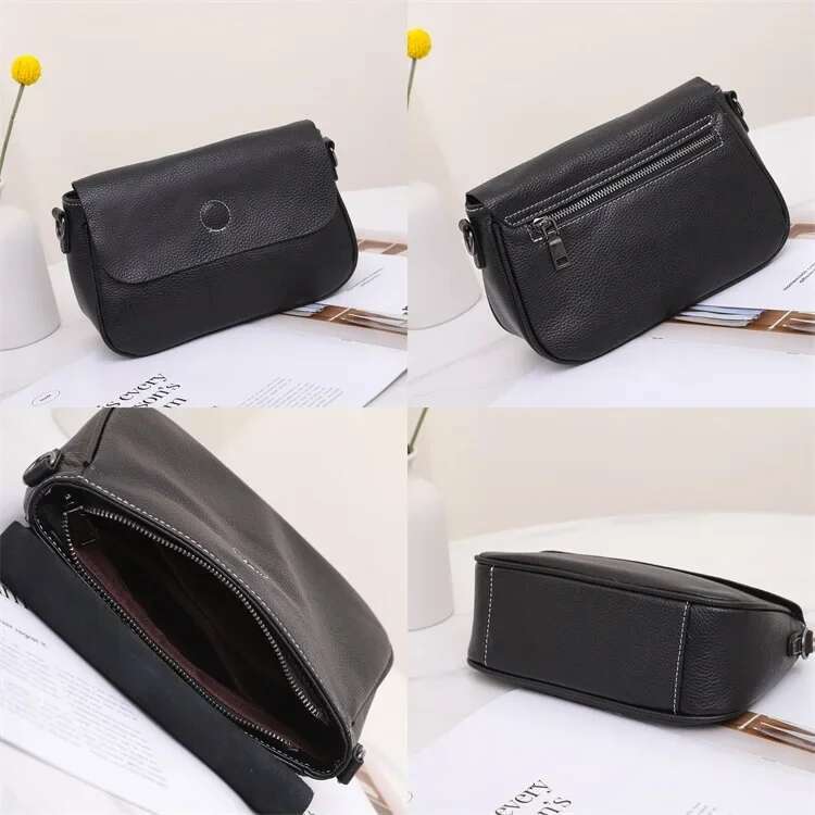 2 Straps Genuine Leather Women's Classic Handbag Ladies' Versatile Simple Shoulder Bag, Soft And Lightweight Crossbody Bag