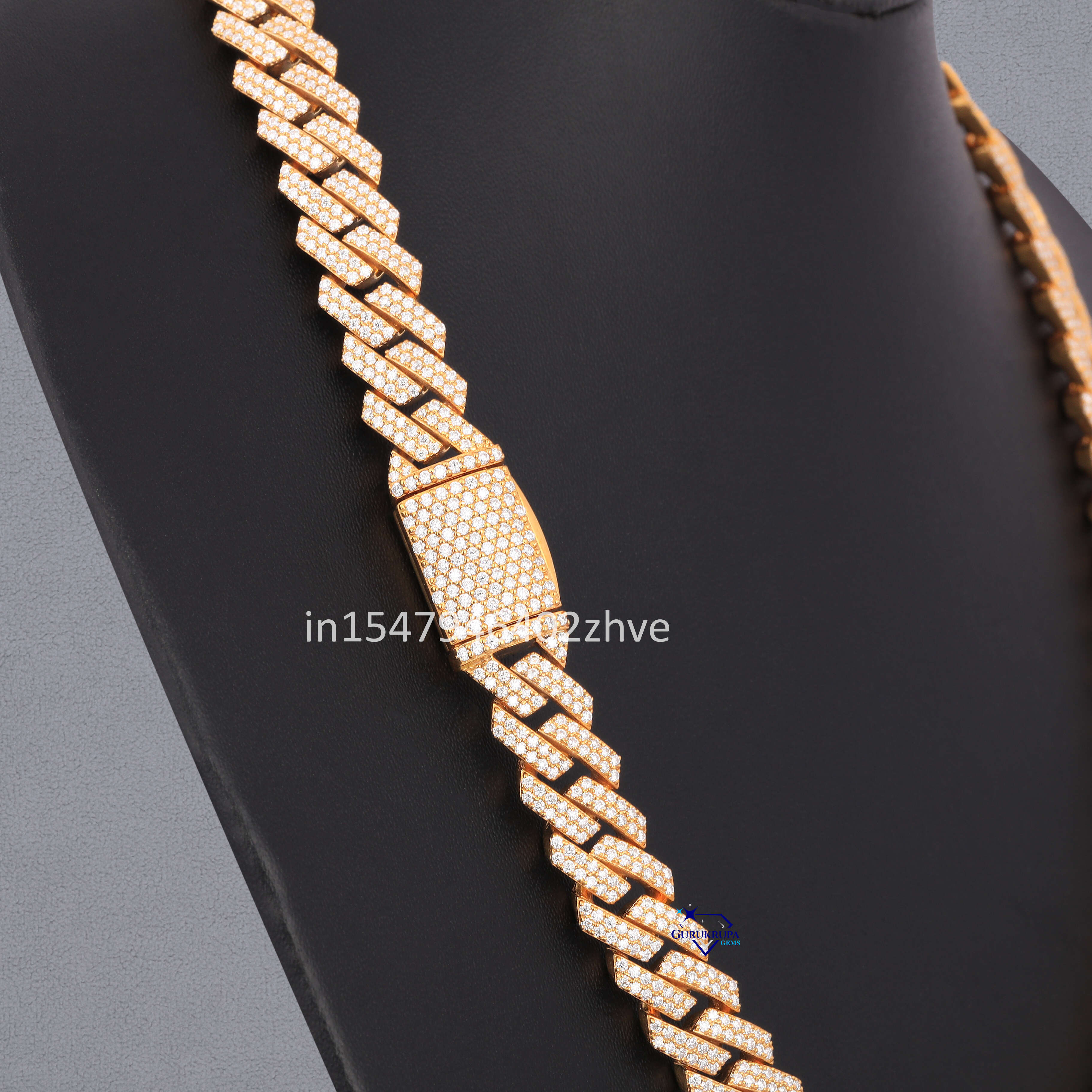 Factory Wholesale Inch 20 MM Cuban k Chain Sterg Sier VVS Clarity Moissanite Dia Necklace Wedding Engagement