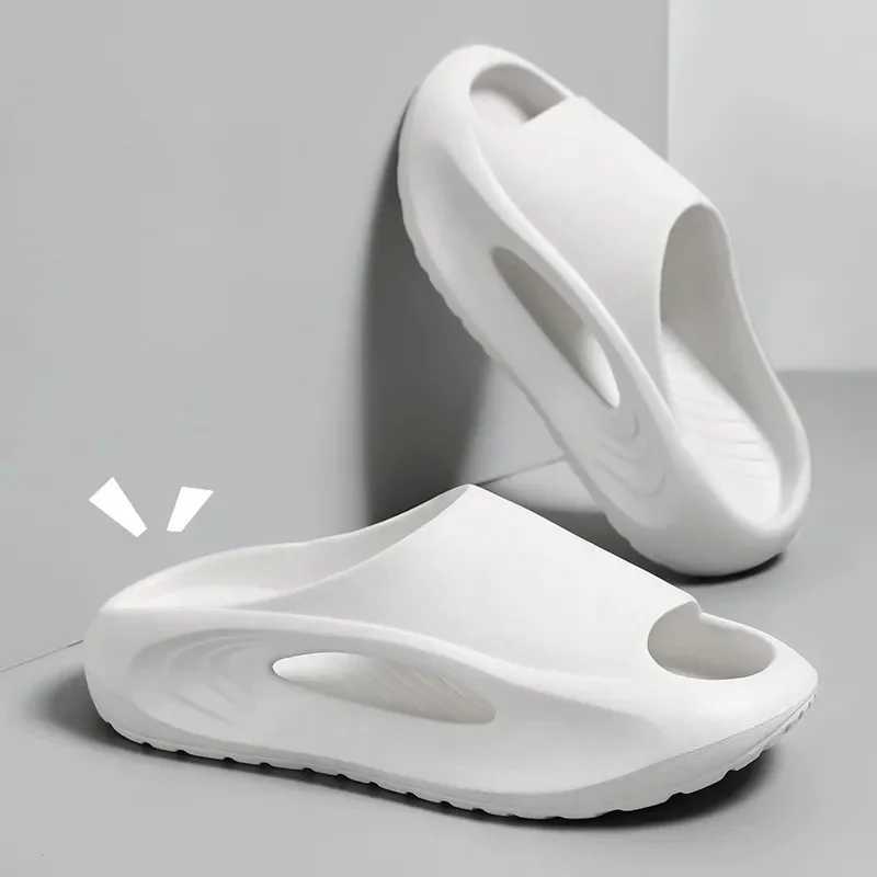 Couple sandals for summer outdoor wear soft breathable slippers for men and women non slip for home use E-shaped mop solid color sports gymXJ250311