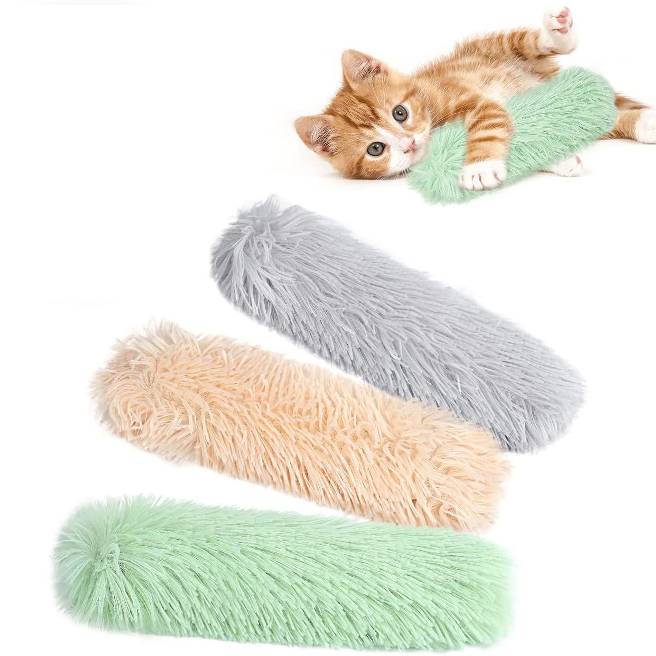 cat Pillows Plush Catnip-Infused Cat Pillow for Feline Comfort and Sleep Soft Long-Hair Cozy Bed for Cats