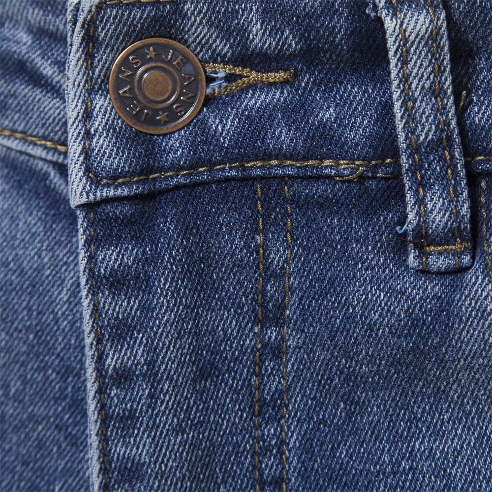 2023 Spring And Autumn New Men's Personalized Denim Wash Trend Casual Micro Elastic Straight Leg Pants