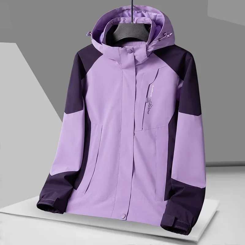 Plus Size Outdoor Men Women Fleece Jacket Waterproof Windproof Camping Mountaineering Clothing Downpour Level Plus Size OutwearT250311