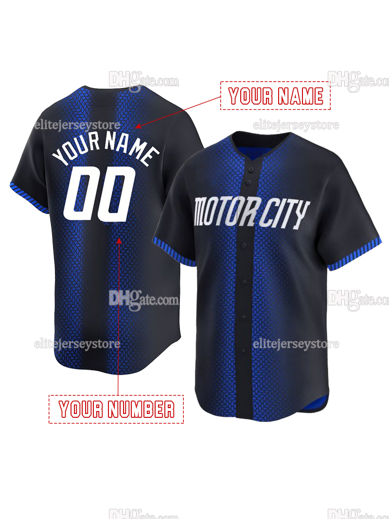 Personalized Custom Baseball Jersey Tarik Skubal Matt Vierling Riley Greene Javier Baez Miguel Cabrera Embroidered Letter Number Design Polyester