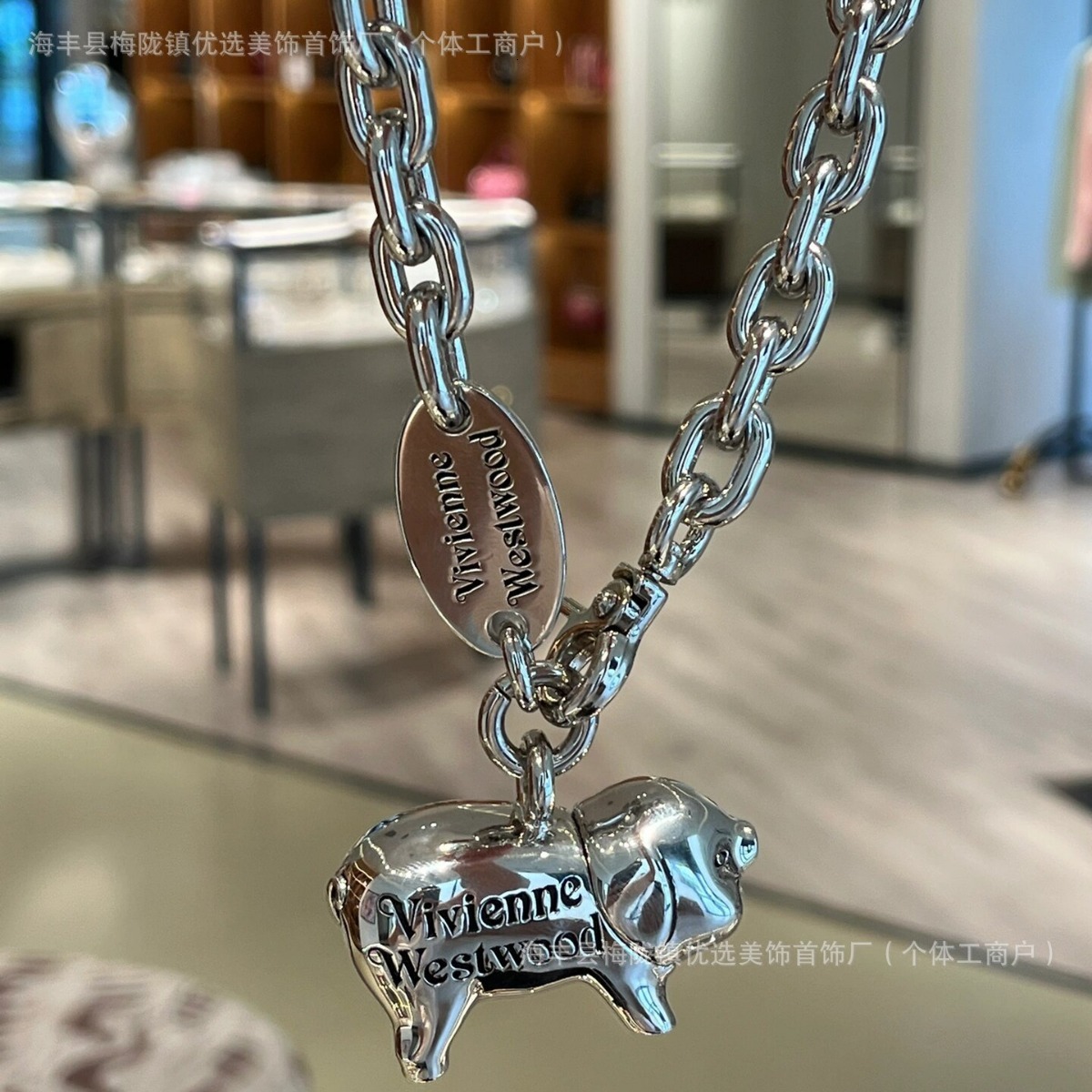Vivienmes Viviannes Vivienenne Vivvienne Dowager Cixi Gold Silver Pig Pendant Necklace Bracelet Female High Version Personalized Sweet Pig Ch westwoods