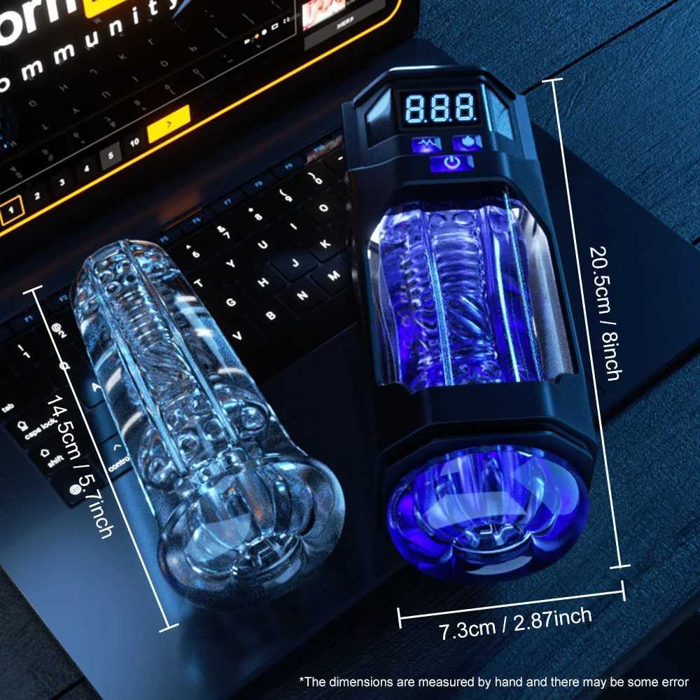 Automatic Male Masturbator Vibration Blowjob Sex Machine Real Oral Vagina Masturbation Cup for Men Pocket Pussy Vibrating Toy W250311