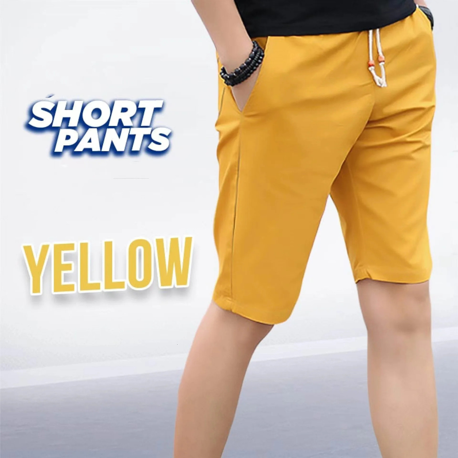 summer mens plus size sports shorts pure cotton casual pants mid length shorts beach pants comfortable cropped pants 250310