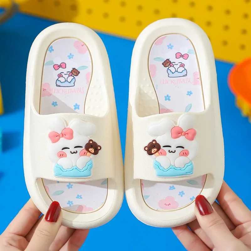 Children Slippers Paternity Indoor Home Shoes Boys Girls Non-slip Shower Flip-flops Sandals Kid Cartoon Outdoor Walking FootwearT250311
