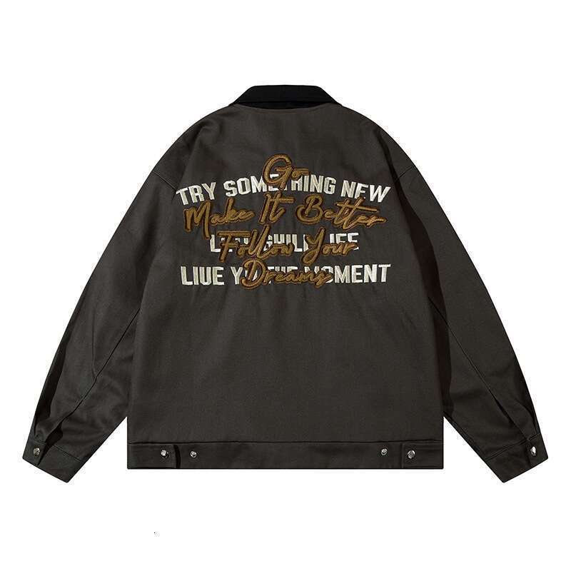 American Flame PU Leather Jacket Men's Trendy Loose Design Racing Suit Collection 2