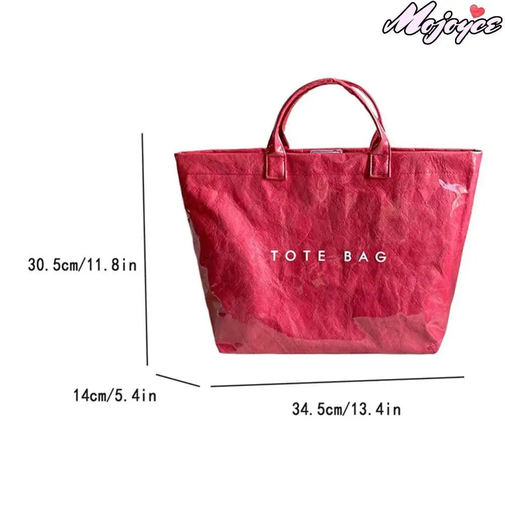 Large Capacity Tote Bag for Women PVC Waterproof Transparent Jelly Handbag with Inner Pocket Solid Color Classic Top Handle Bags 250305