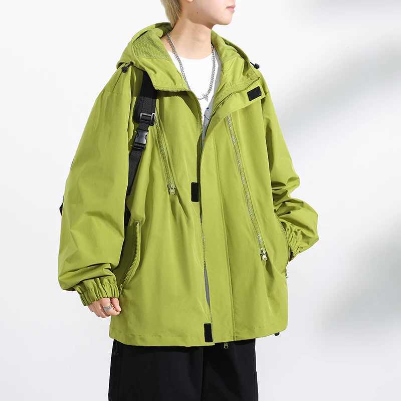 Spring Autumn Casual Jacket Men/Women Outdoor Waterproof and Windproof Hooded Windbreaker CoatsT250311