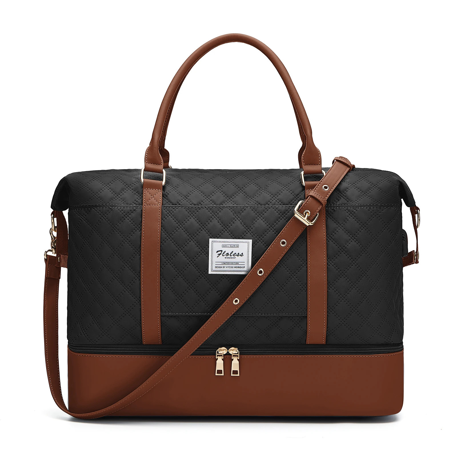 Weekender Womens Large Travel Luggage Handbag with Shoes Essential Overnight Hospital Bag 250311
