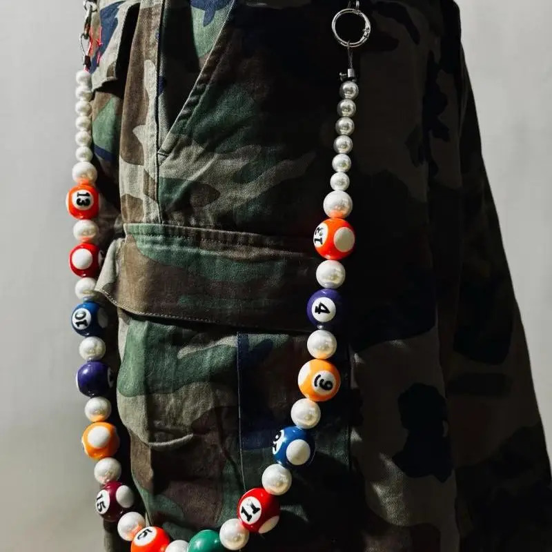 Original limited edition pants chain bag chain necklace three in one billiards themed accessory 250303