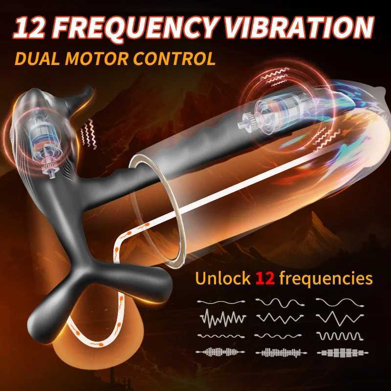Locking ring male vibrator penis ring enhances adult sexual experience sex toy for husband and wifeXJ250311