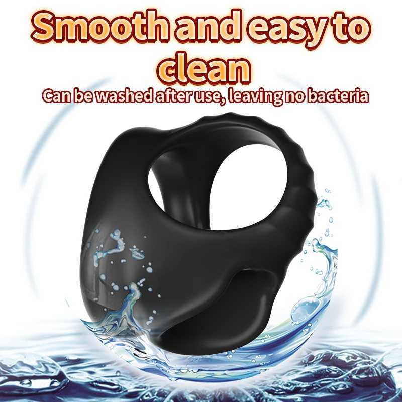 Reusable Penis Ring Silicone Cement Lock Ring Delay Ejaculation Time Lasting Cock Ring Sex Toys For Men Couples Adult ProductsXJ250311