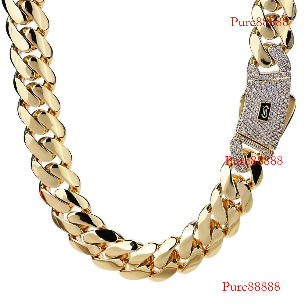 Wholesale Choker 14k Chunky Custom k Chain Gold Plated Cuban Miami Necklace 20mm Hip Hop Jewelry