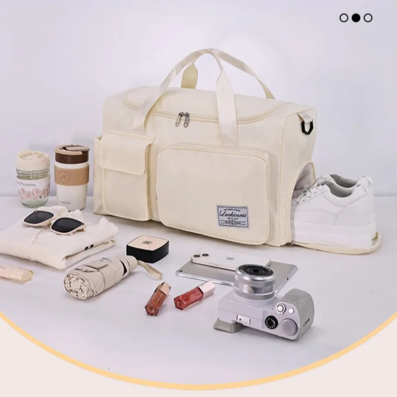 Largecapacity Handheld Shoulder Strap Waterproof Luggage Bag Storage Travel Multilayer 250311