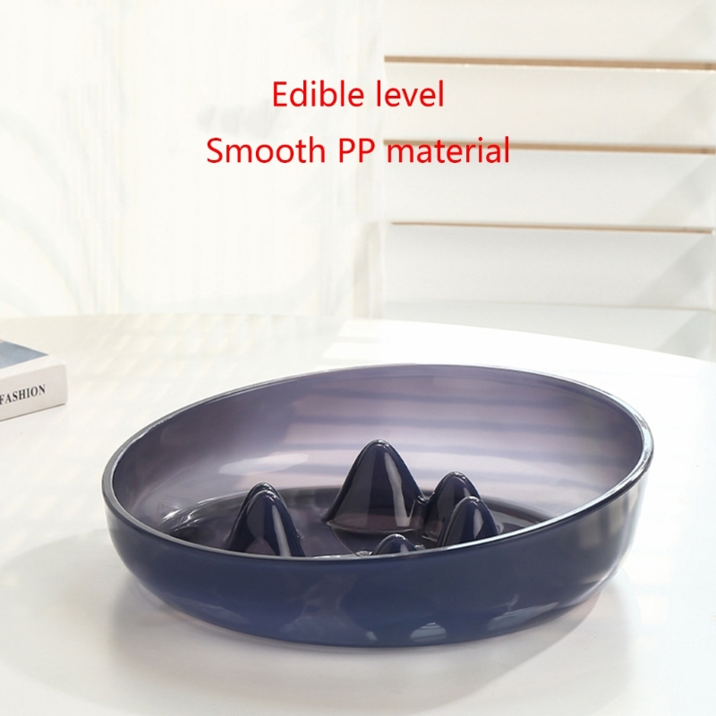 Dog Feeder with Anti-Skid Pads Slow Eating Pet Bowl Silicone Food Plate Dishes Preventing Choking Healthy Design
