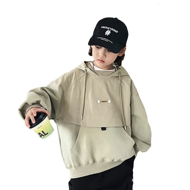 Ddmyshoesvip Boys Hoodie Spring And New Casual Sports Hooded Top Autumn Clothing Big Children S Fashion Brand