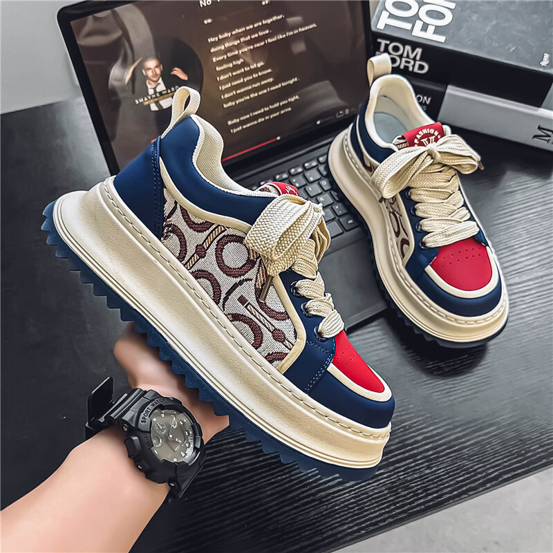 2025 China-chic National Style Random Flower Camouflage Sports Board Live Broadcast Students' Outdoor Ins Catwalk Shoes For Men