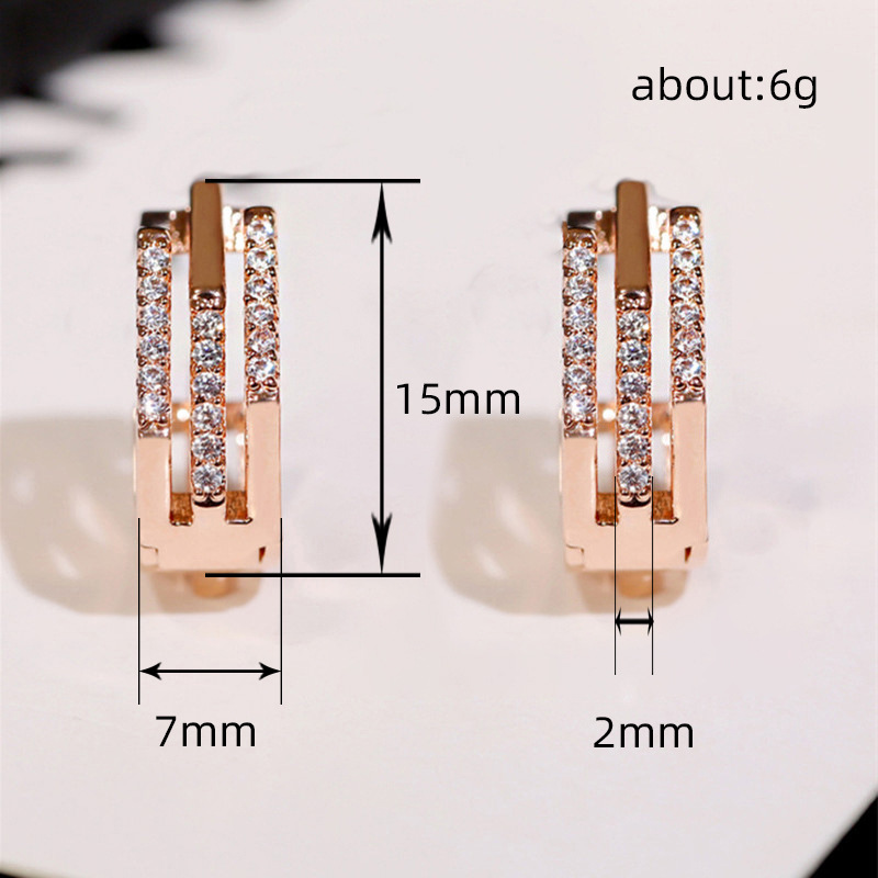 2025 Handmade Elegant Clip Earrings Women Fashion Jewelry 925 Sterling Silver Rose Gold Fill Pave White 5A Cubic Zircon CZ Diamond Party Lady Earring 