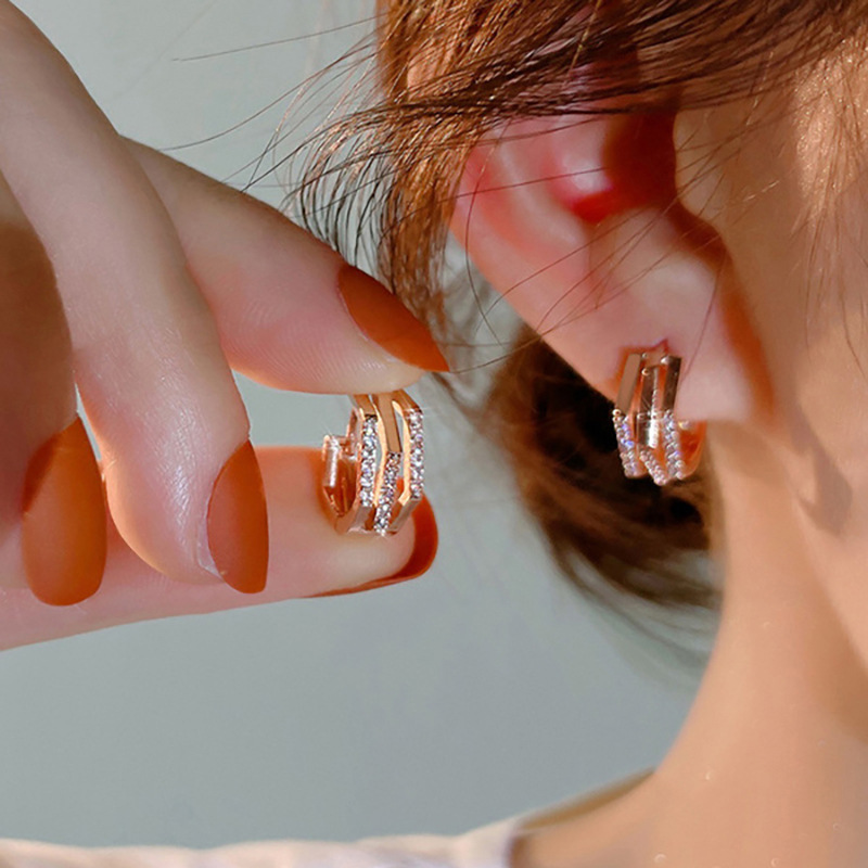 2025 Handmade Elegant Clip Earrings Women Fashion Jewelry 925 Sterling Silver Rose Gold Fill Pave White 5A Cubic Zircon CZ Diamond Party Lady Earring 