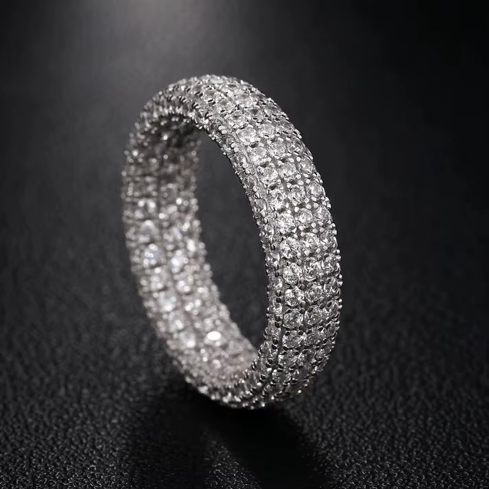 Fashion Premium Jewelry Original Moissanite Diamond Studded Hip Hop 925 Silver Rings for Sale at Best Prices