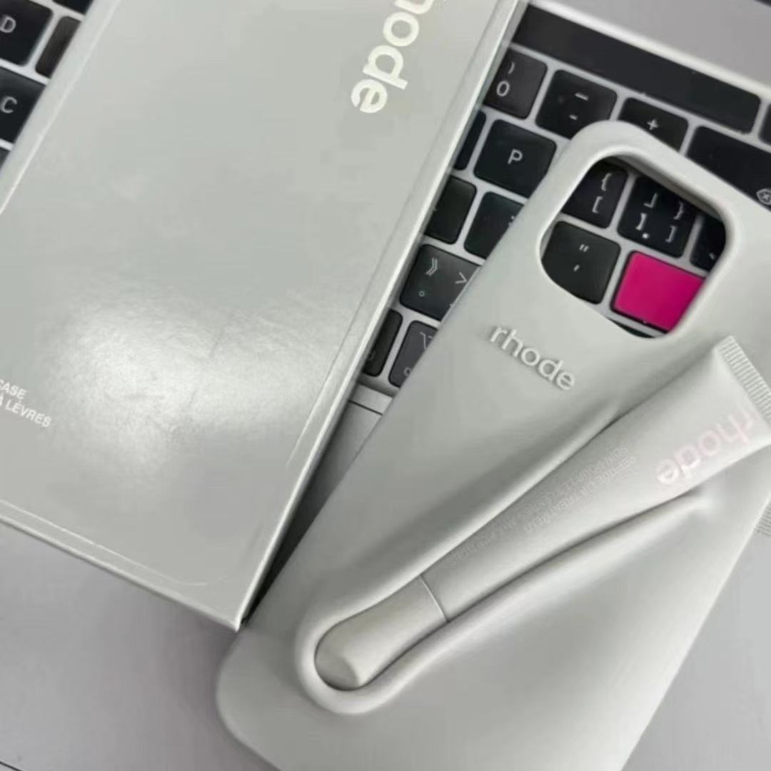 rhode phone case Lipstick Portable Case Design Lip Gloss Lipstick Lip Balm 3D Make-Up Silicone Phone Case for iPhone 16 15 14 13 Pro Max Silicone Soft