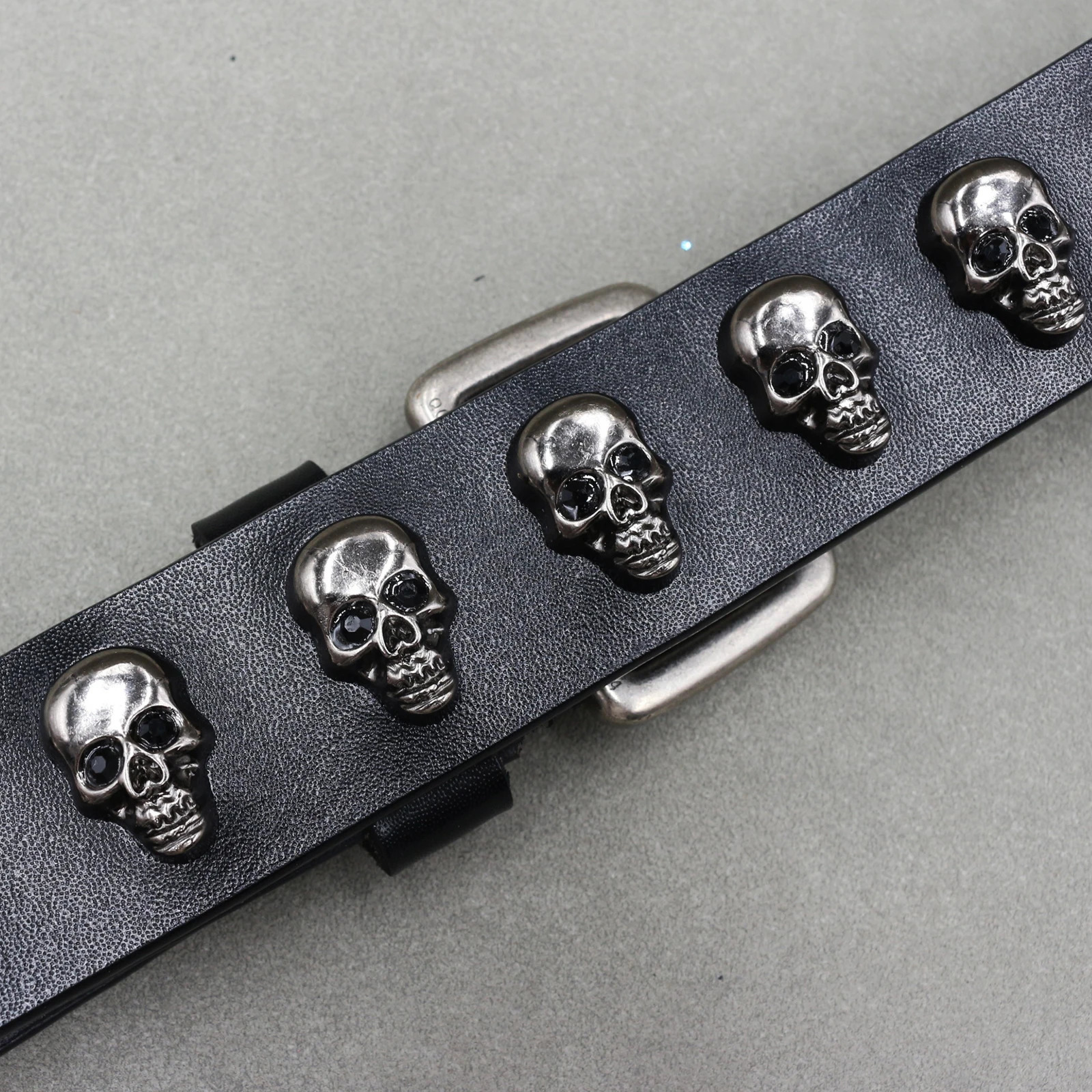er Belt Men Rivet Real Leather Pin Belt Male Black Rock Genuine Leather Cowhide Punk Belt Jeans 250318