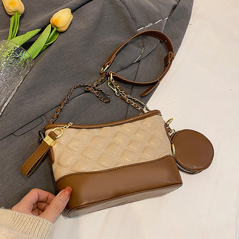 Lingge Embroidery Thread Women's Summer 2025 New Texture Chain Slant Fashion Designer Shoulder Bag