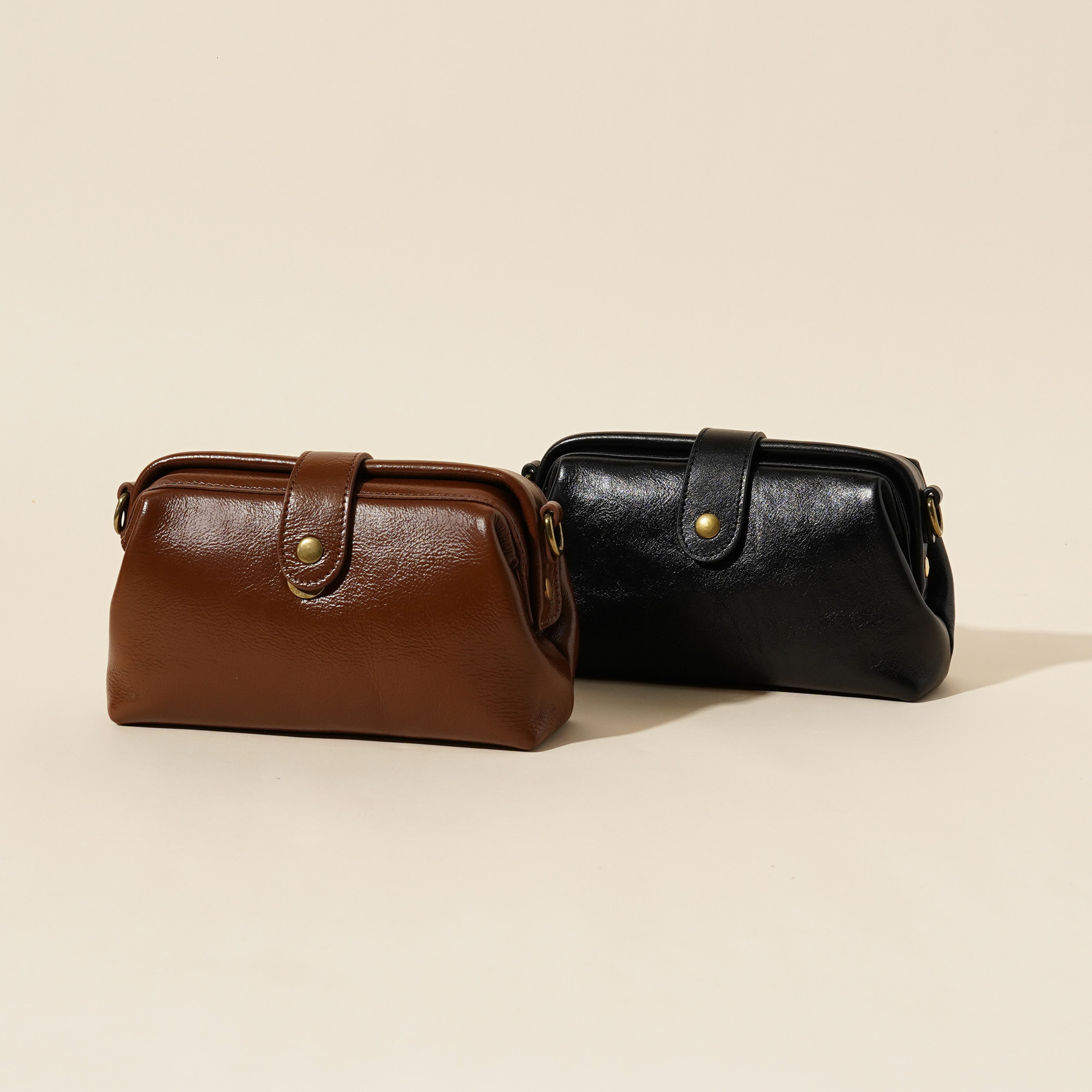 Top Layer Cowhide 2023 New Fashionable Versatile Casual Crossbody Trendy And High-End Genuine Leather Women's Bag, Shell Bag