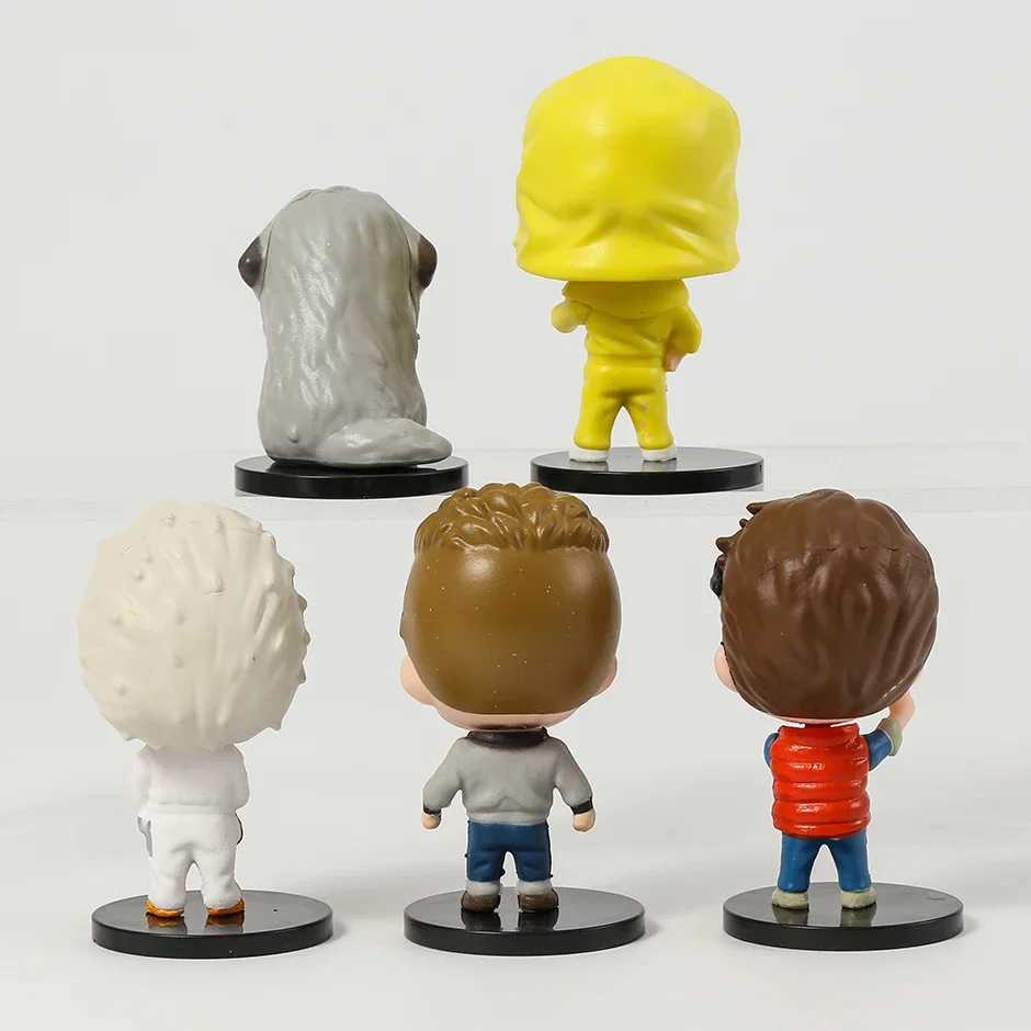 5 pieces/set back to the future March Brown Biff Dr. PVC digital model Q-version desktop doll decoration giftXJ250311