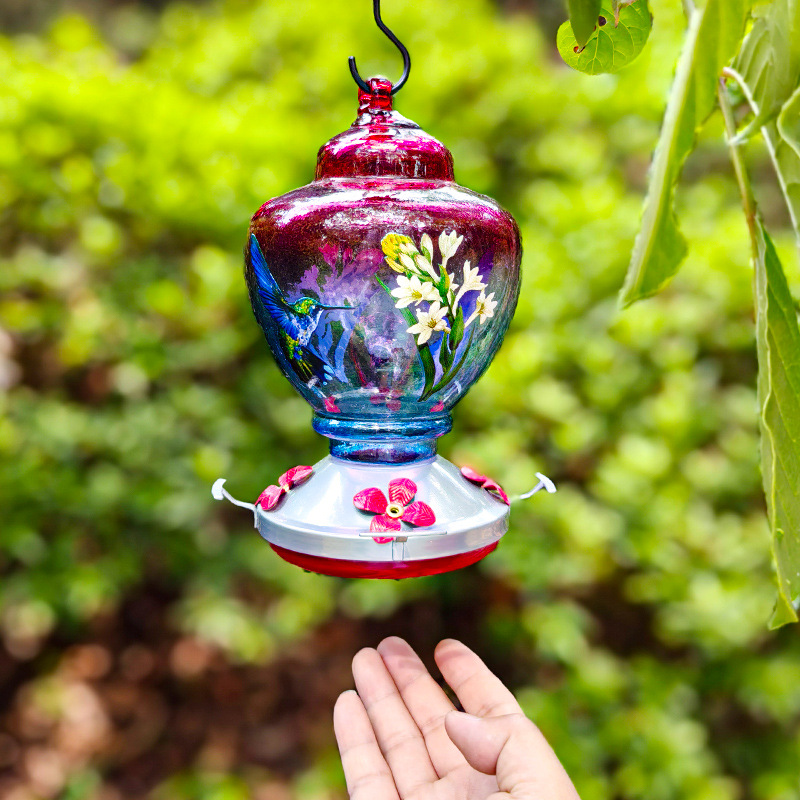 Bird feeders bird feeders outdoor feeders hanging courtyard garden glass models hummingbird water feeders