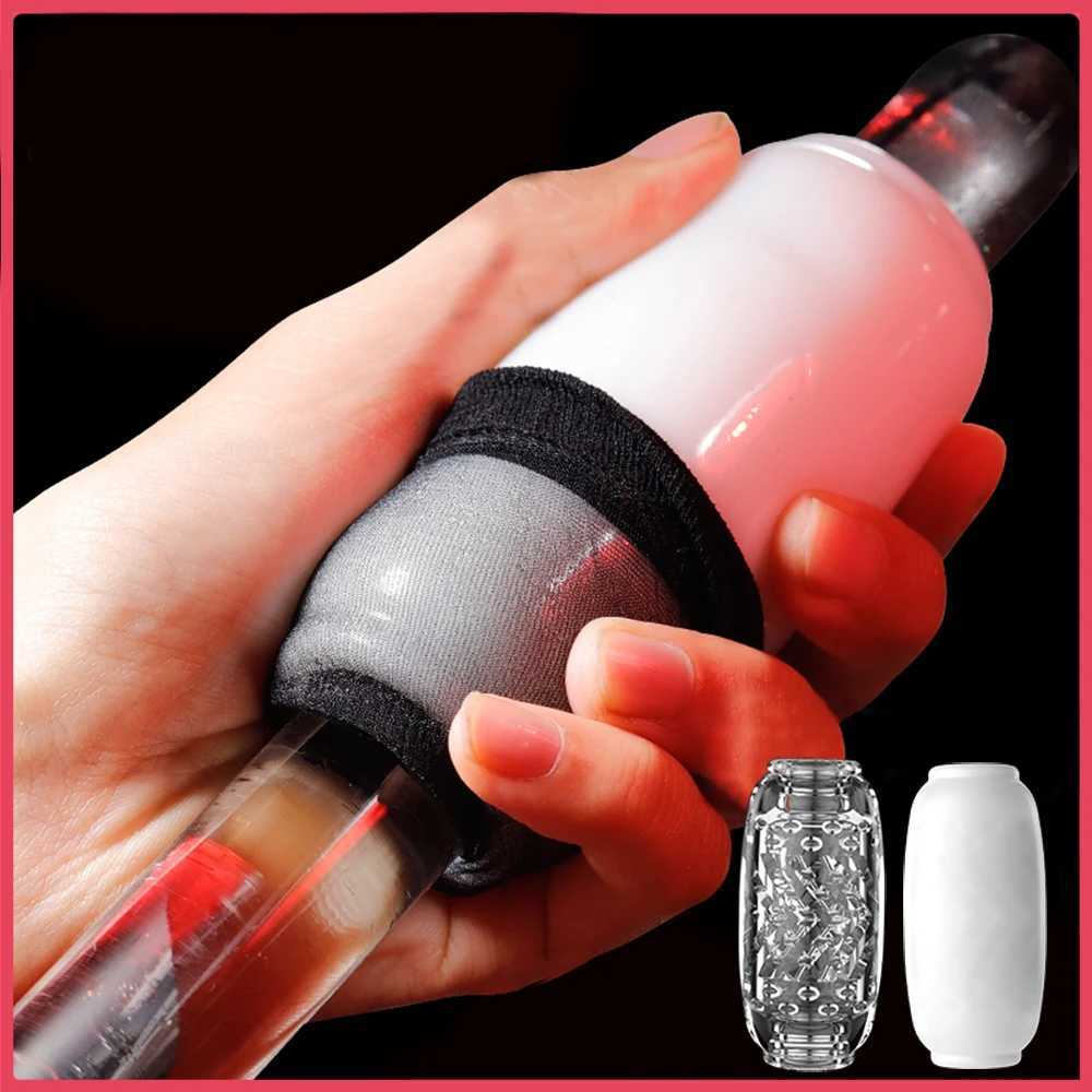 Male Masturbator Cup Soft Pussy Sex Toys Transparent Vagina Adults Endurance Exercise Adult Supplies Vacuum Pocket Cup for MenXJ250311