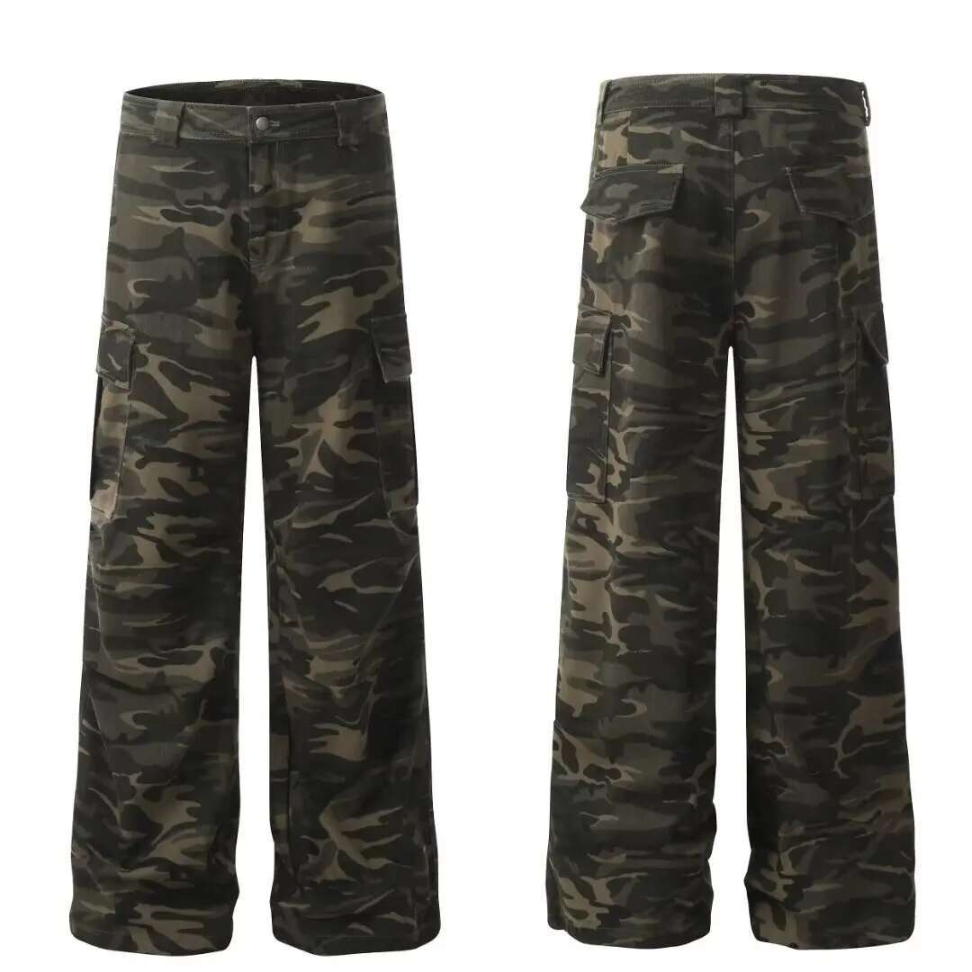 Minimalist Straight Leg Pants For Men Camouflage Casual Pants Fashion Designer Original Men s Pants Lazy And Comfortable New Artistic Trend Hip hop Ca