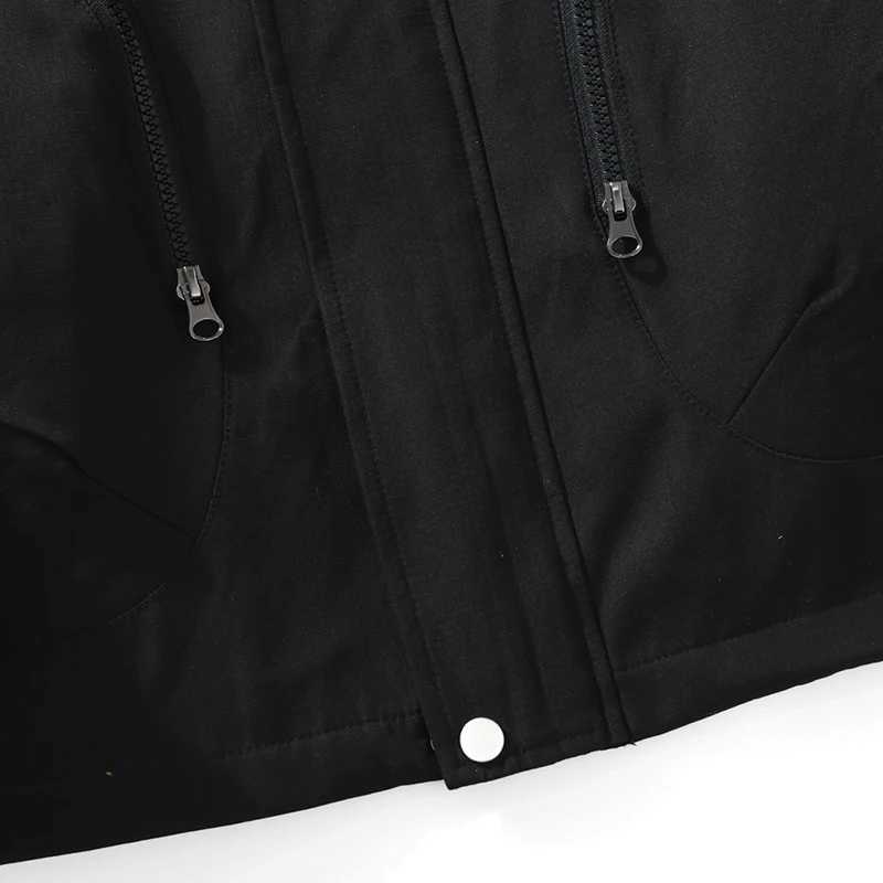 CHRLCK Mens Jacket Hooded Coats Spring Autumn Loose Jackets Mens Casual Jacket Korean Fashion Outdoor Cargo Casual JacketsT250311