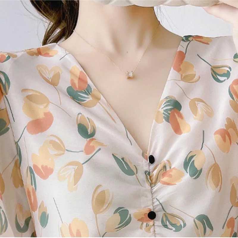 Maternity Dress Summer Printed Sweet Bubble Short Sleeves High Waist A Line Clothes for Pregnant Women Pregnancy DressessT250311