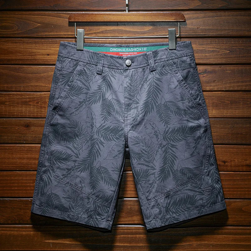 Fashion Printed Casual Shorts MenSummer Thin and All-Matching Outdoor Beach Capris Loose Breathable Cold Sports Fifth Pants 250310