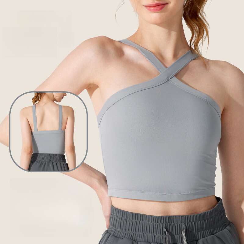 Sports Running Shockproof Yoga Beautiful Back Quick Drying Bra Vest Fitness Yoga Suit Hanging Neck Style Summer Bra Street Activity Crop Tops2
