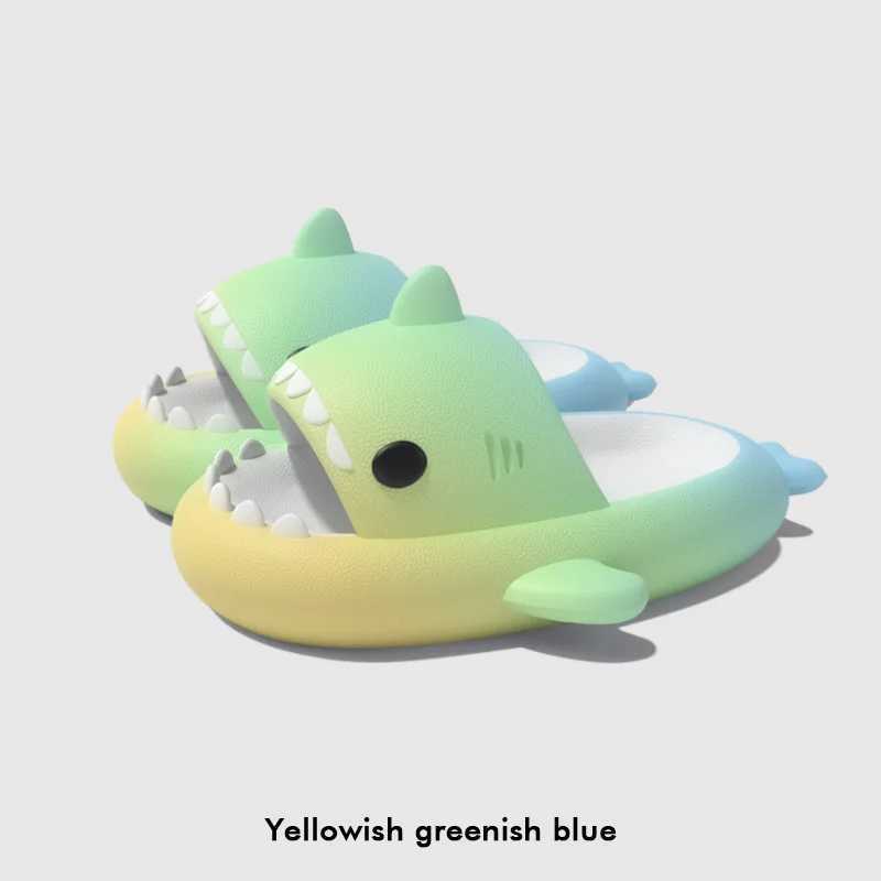 ColourChildrenSlippersSharkFlipFlopsSoftSoleCartoonSlipperWome Man Bathroom Sandal EVA Non-slip Children Shoes Sandals FlipFlopsT250311