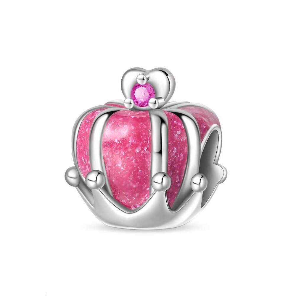 925 Sterling silver 2024 New Style Charms Pink Fashion Beauty Pendant Beads DIY Jewelry Accessories Bracelet For women gift