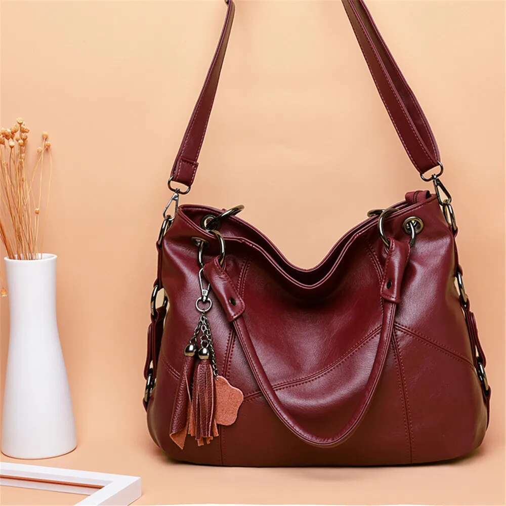 Soft Leather Tassel Designer Handbags High Quality Ladies Crossbody Hand Tote Bags For Women 2024