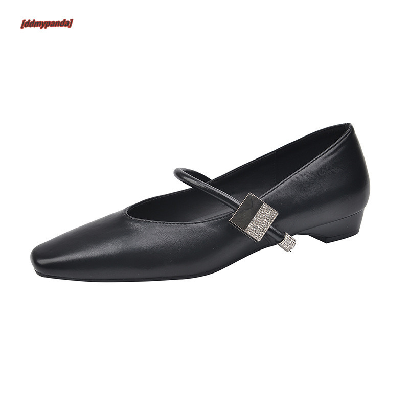 520-10 new French style shoe with a single strap, versatile for commuting, fat and widened plus size women's shoes ddmypanda