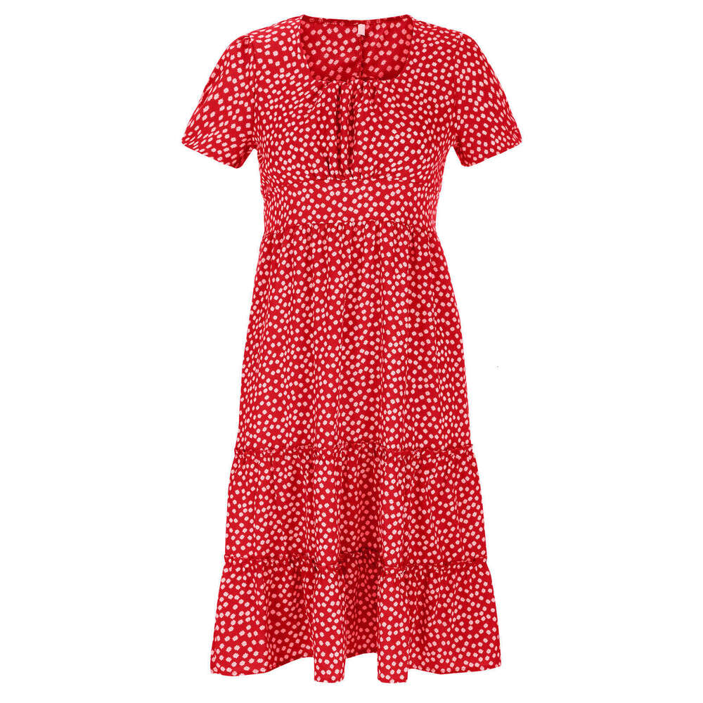 New popular square neck bubble sleeve ral dress from Europe and America, long skirt with versatile temperament for 2025, new trendy clothing ins