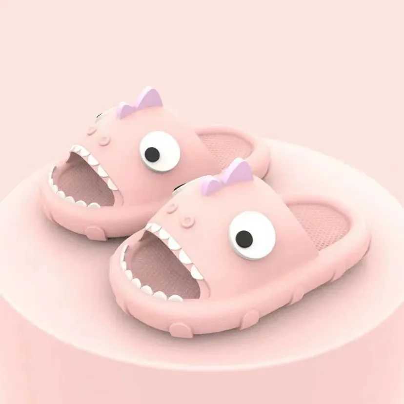 Fashion Shark Slippers for Men And Women Sandals Summer Kids Indoor Bathroom Slides Flat Shoes Soft EVA Couple Beach Flip FlopsT250311