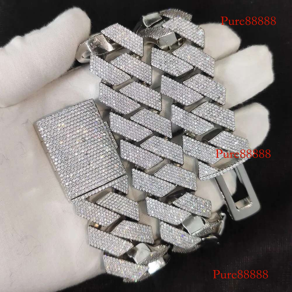 High Quality Custom Hip Hop Jewelry Dia Necklace 25mm 6 Rows CZ Cuban K CHAIN Bg Big Heavy Iced Out Chain For Men